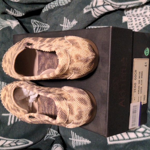 Aldo Brué Women's Leather Snakeskin Print Flats - Picture 4 of 8